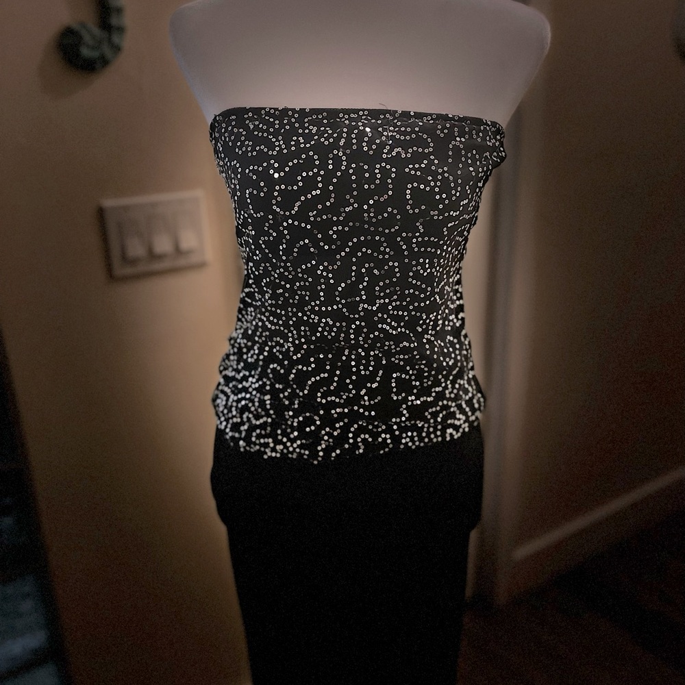 Beautiful tango skirt with back slit and sparkly top